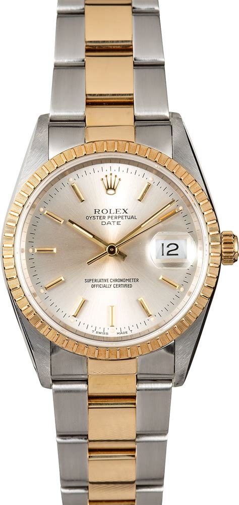 rolex oyster perpetual two tone date|rolex oyster perpetual date 15223.